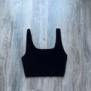 Aritzia Babaton Black Sculpt Knit Top
